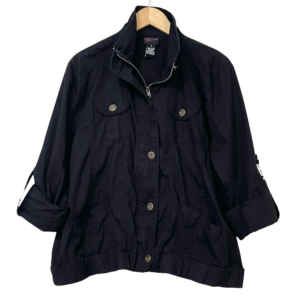 Torrid Light Weight Utility Jacket Full Zip size 2 Black
